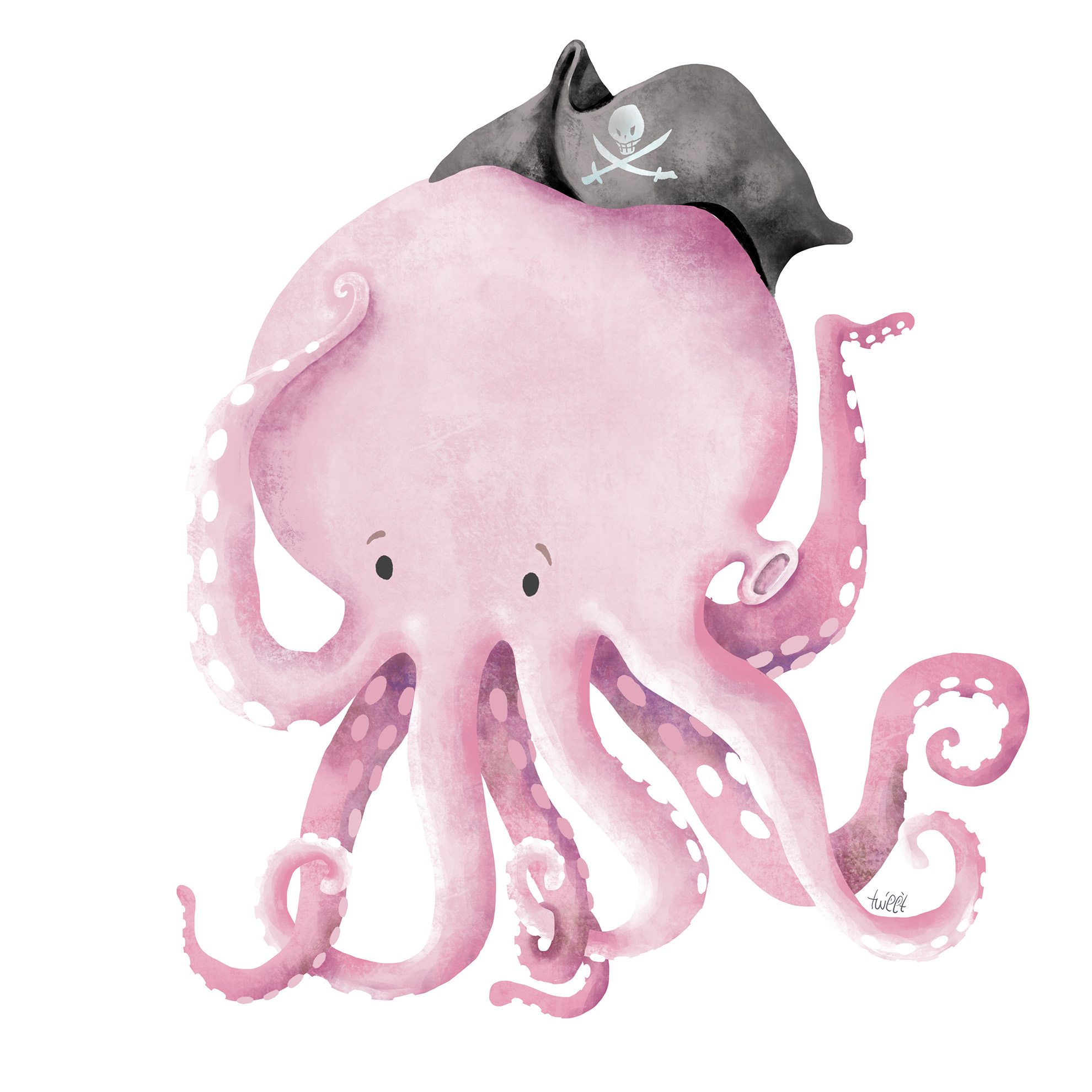 Cute Captain Jack Octopus